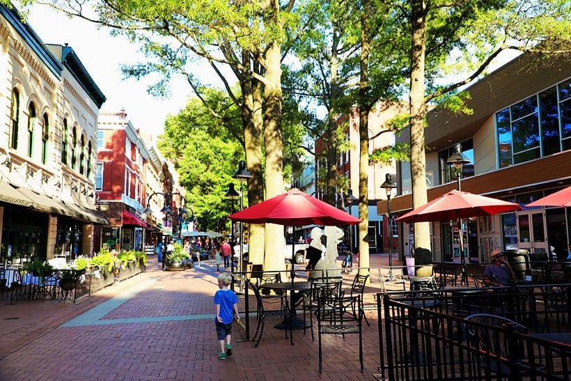 Downtown Mall Michie Tavern Monticello Charlottesville Amtrak with Kids