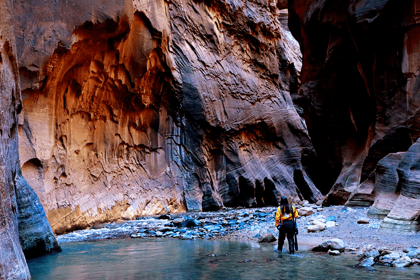 Hiking the Zion Narrows Zion National Park Utah