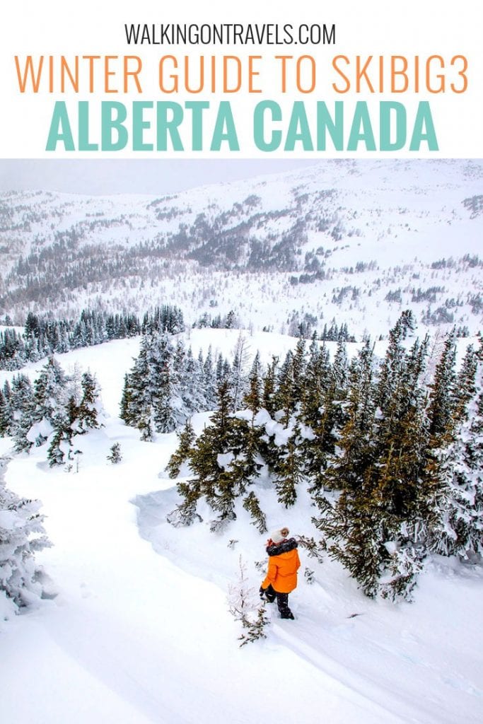 Winter Guide to SkiBig3 Alberta Canada: Learn the mountains, ski slopes, where to eat at the ski lodges, ski shuttles, and more when you visit Lake Louise Ski Lodge, Sunshine Village and Mt Norquay on your next Banff Ski trip. #banff #skibig3 #alberta #canada